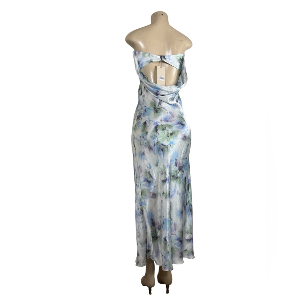 NWT BEC + BRIDGE Strapless Watercolor Moondance Maxi Dress Size 8 - Picture 6 of 8